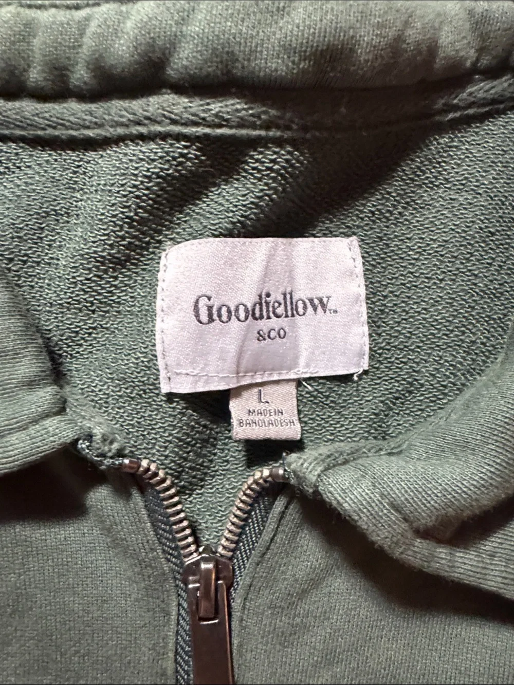 Goodfellow & Co Men’s Half-Zip Pullover Sweatshirts - Olive Green & Charcoal
